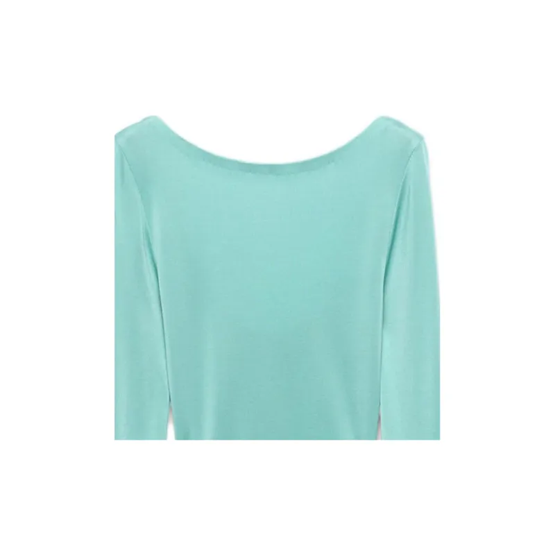 PRADA Long Sleeved Dress Women's Jadeite Green-3