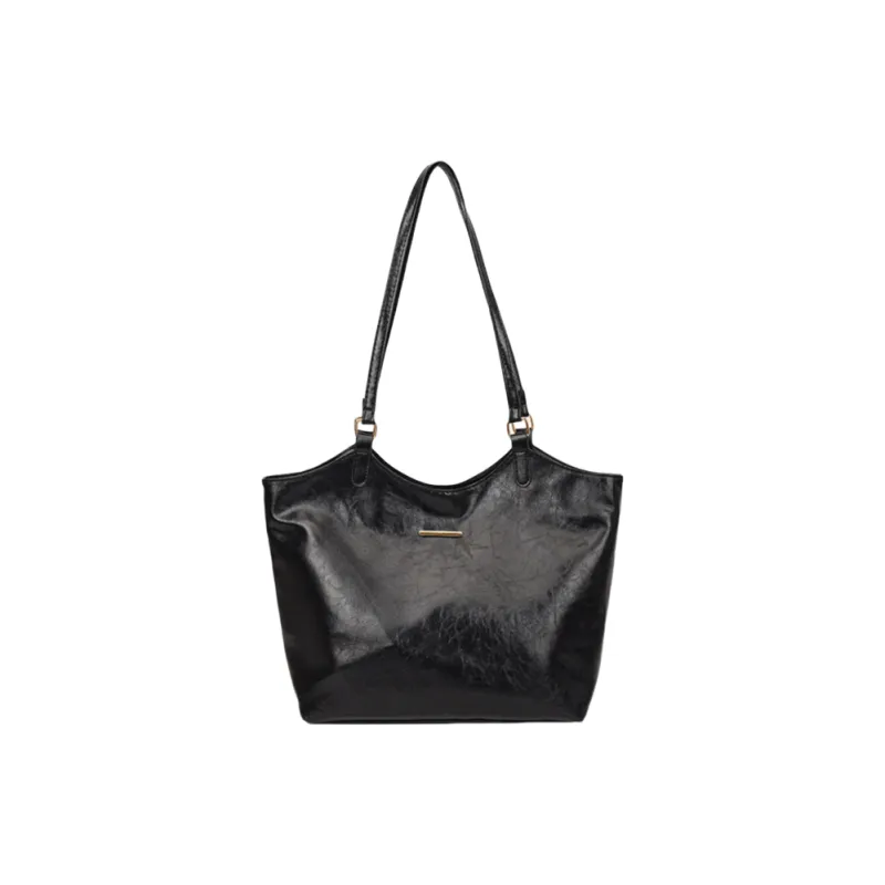 RIVMIND PU Shoulder Bag Women's Brown/Coffee/Black-5