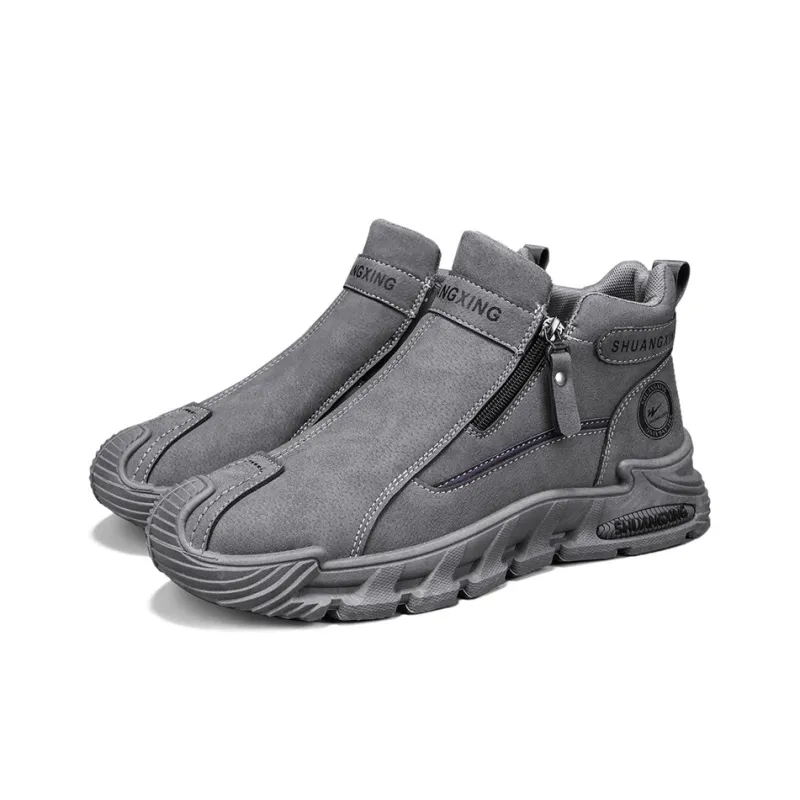 Binary Work Boots Men High Top Black-2