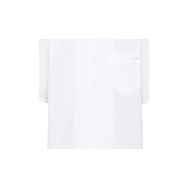 PRADA Logo-patch Bowling Shirt-4