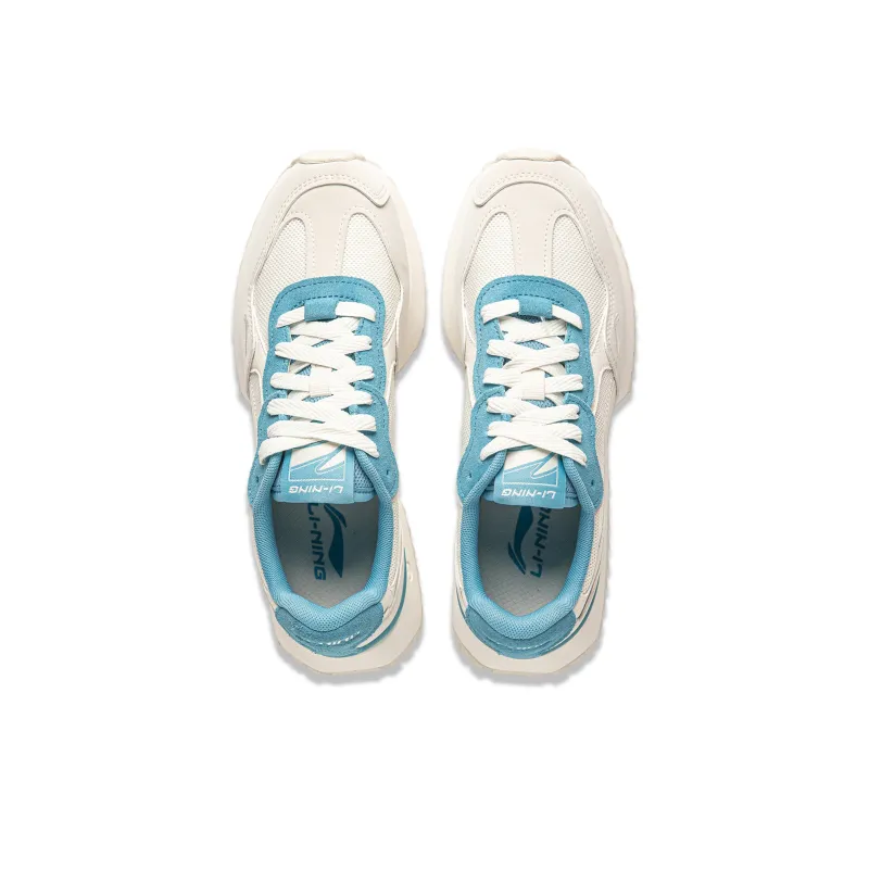 LINING Sports Life Collection Casual Shoes Women's Low Top Ivory/Silver Birch Gray/Light Lake Blue-3