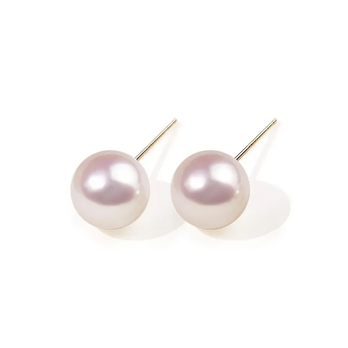 HEZUAN Freshwater Pearl Stud Earrings Women's-0