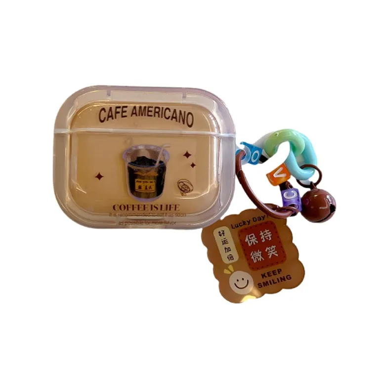 Baohuguang Compatible With AirPods 2/1/pro TPU Vintage Brown American Coffee Feels Great In Hand Headphone Cases-0