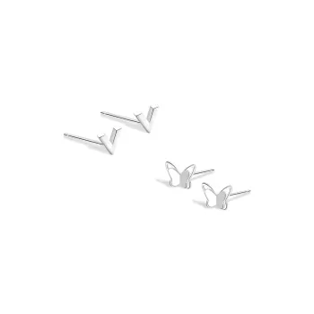 BLANK IN BLANK Sterling Silver Stud Earrings Women's Couple Bestie Female Friend Girl Birthday
