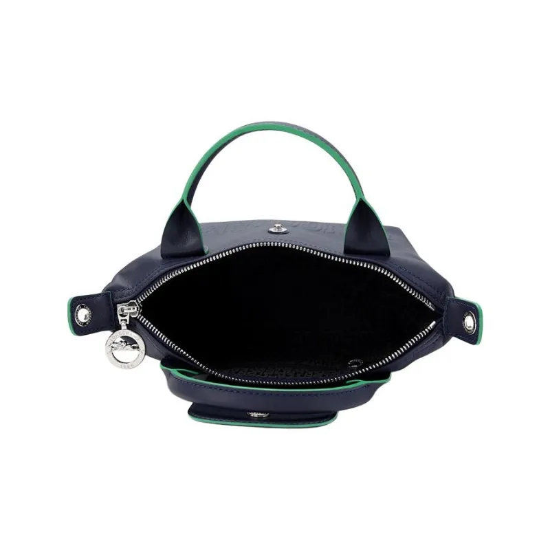 LONGCHAMP Le Pliage Xtra Cow Leather Shoulder Bag, Crossbody Bag, Handbag Mini Women's Marine Blue-5