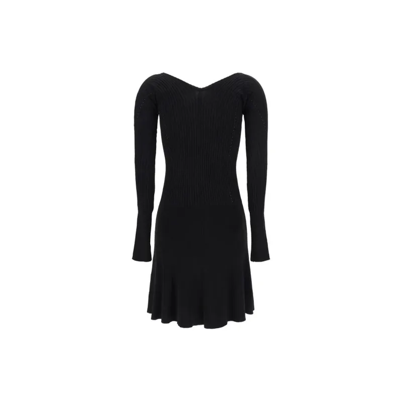 Jacquemus Long Sleeve Scalloped Mini Dress-1
