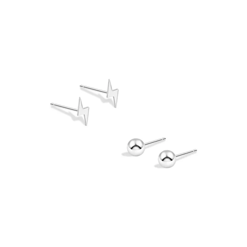 BLANK IN BLANK Sterling Silver Stud Earrings Women's Couple Bestie Female Friend Girl Birthday-10