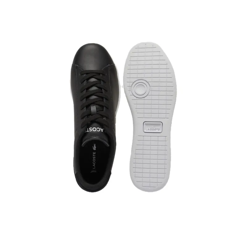 LACOSTE Carnaby Set Low Top Skateboard Shoes Men's Black White-4