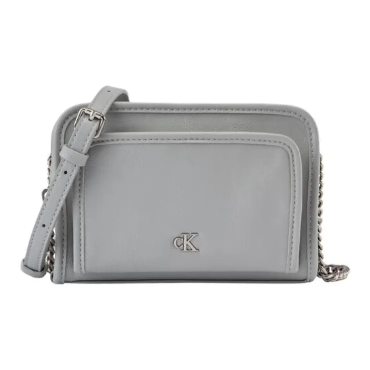 CALVIN KLEIN SS25 Synthetic Material Crossbody Bag Shoulder Bag Medium Size Women's Pearl Gray-0
