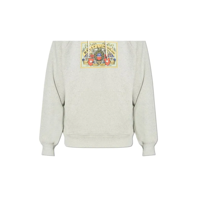 BALLY Graphic Printed Drawstring Hoodie-2