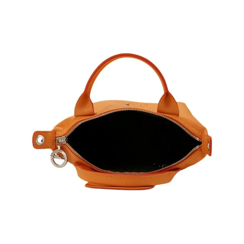 LONGCHAMP Le Pliage Xtra Cow Leather Shoulder Bag Crossbody Bag Handbag Extra Small Women's Orange-5
