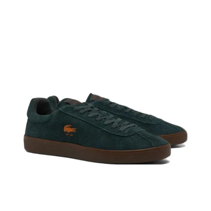 LACOSTE Baseshot Low Top Skateboard Shoes Men's Dark Green-1