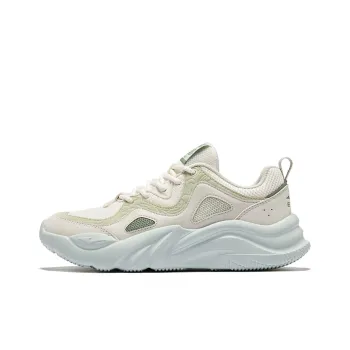 Erke Anti Slip Wear Resistant Low Top Casual Shoes Women's Beige Green