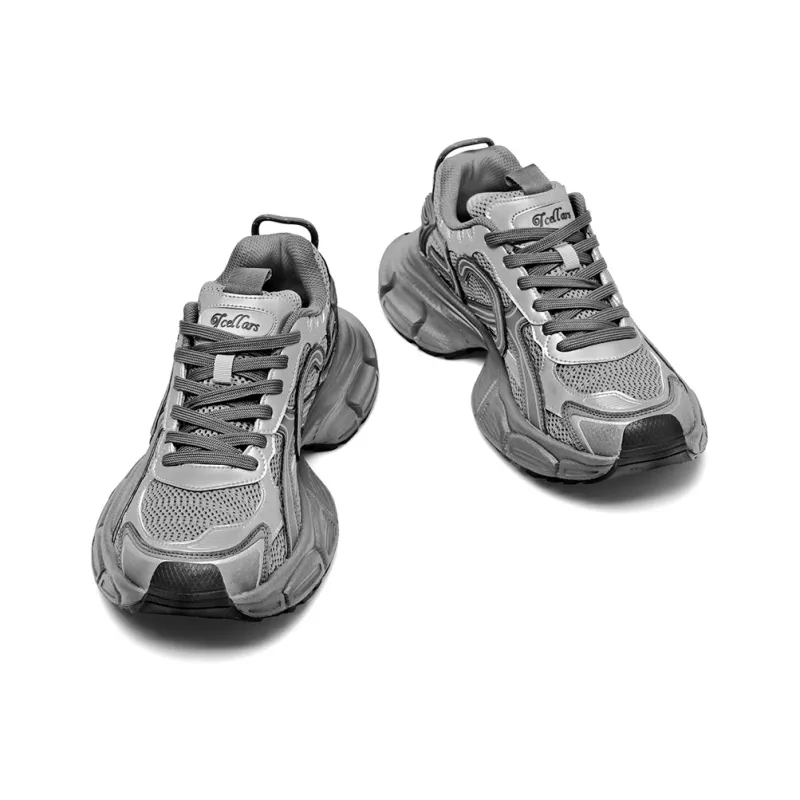 TCELLARS Cushioning Abrasion Resistant Breathable Coverage Lightweight Height Increasing Low Top Chunky Sneakers Unisex-3