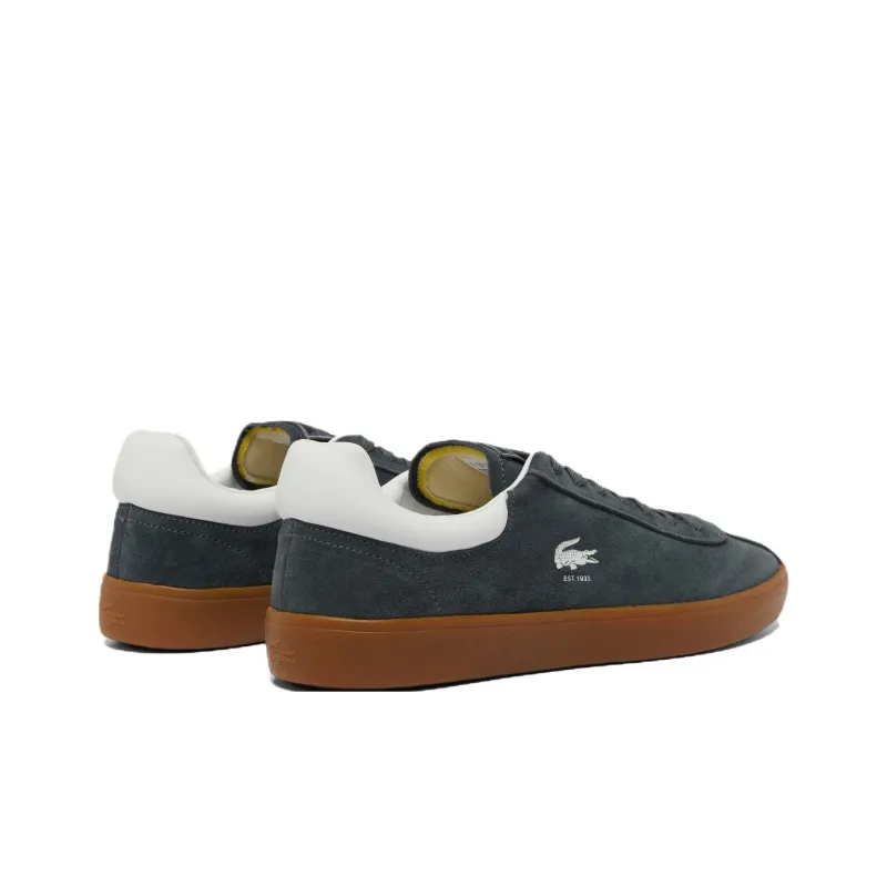 LACOSTE BASESHOT Abrasion Resistant Low Top Skateboard Shoes Men's Dark Gray-2