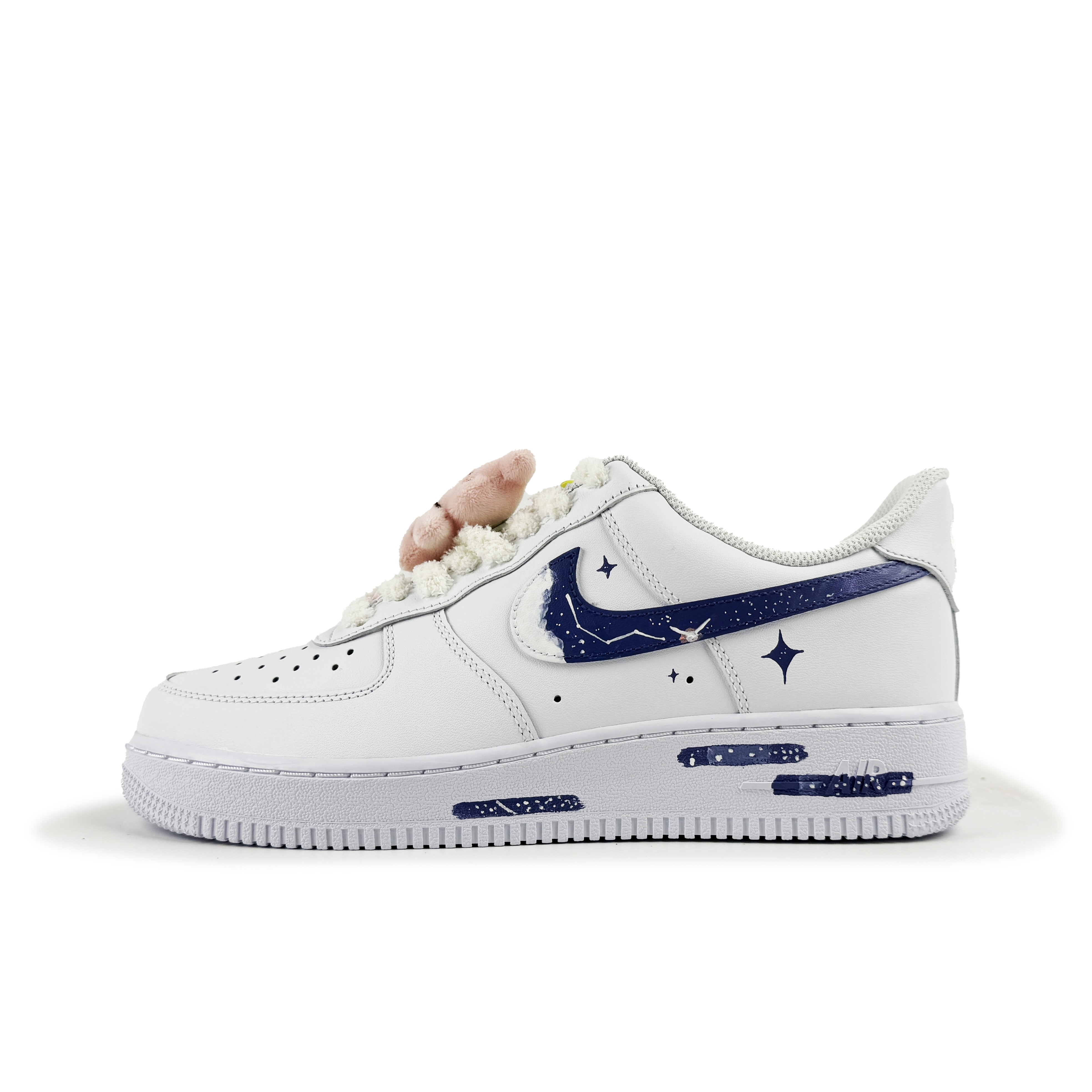 Nike Air Force 1 Skateboard Shoes Women s Low Top Blue White POIZON