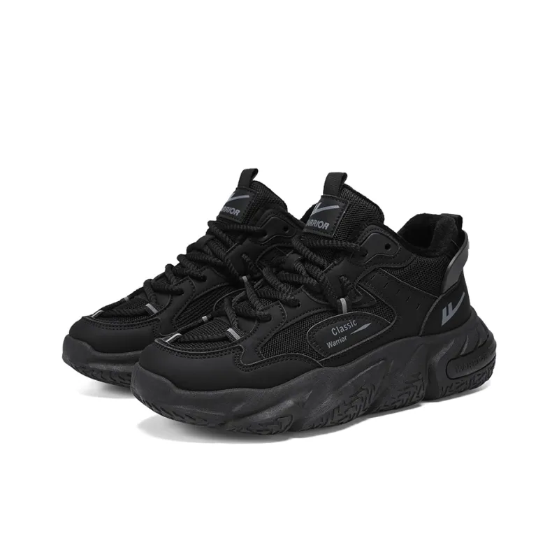 Warrior Warm Height Increasing Wear-Resistant Mid-Top Chunky Sneakers Unisex-2
