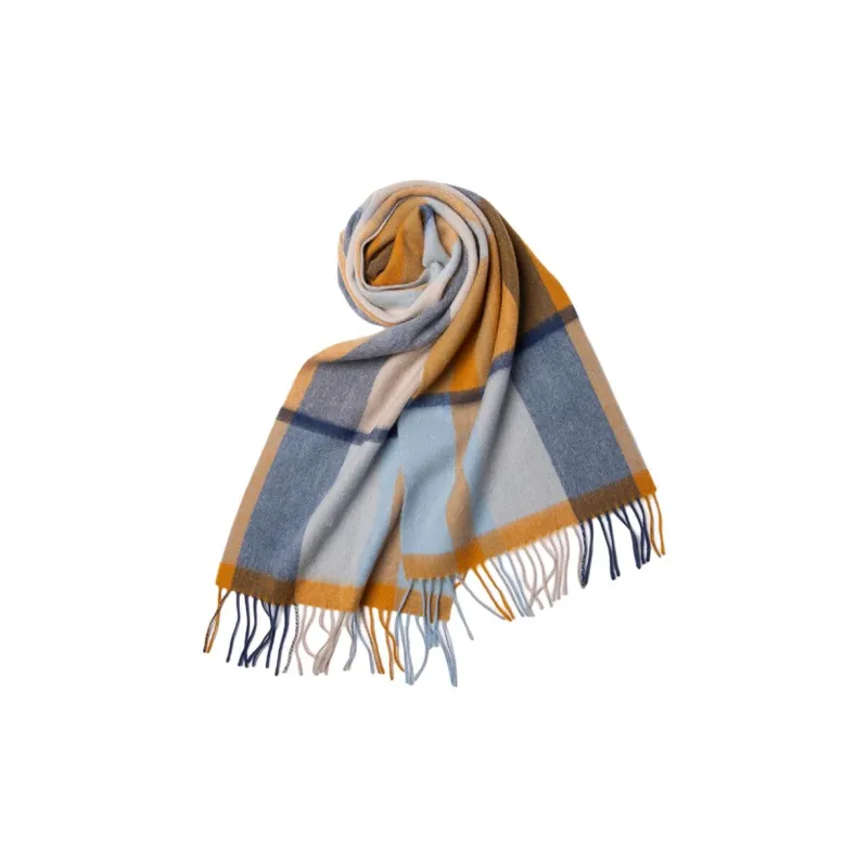 H YXIANG Wool Knit Scarves Women's-3