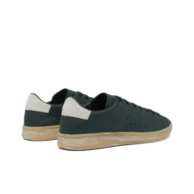 LACOSTE Carnaby Set Slip Resistant Low Top Skateboard Shoes Men's Dark Green-2