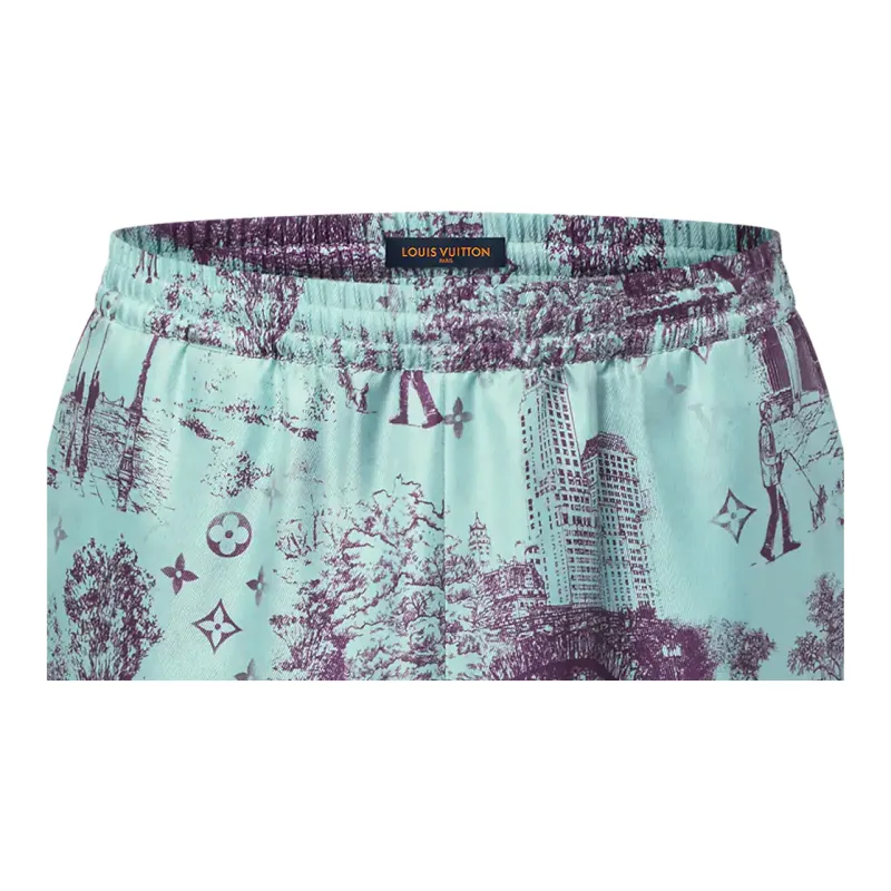 LOUIS VUITTON Printed Silk Shorts-2