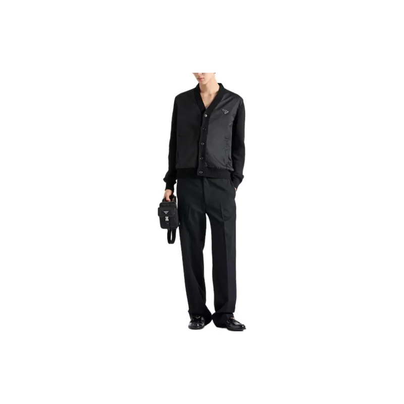 PRADA Panelled Button Up Cardigan-1