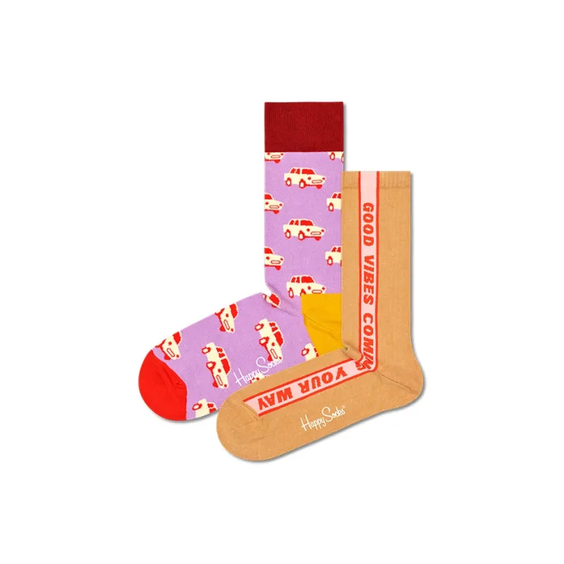 Happy Socks Mid Calf Socks Unisex 2 Pack-0
