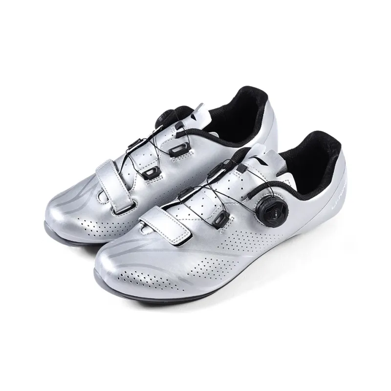 LiNing Anti Slip Wear Resistant Low Top Cycling Shoes Men's Silver-3