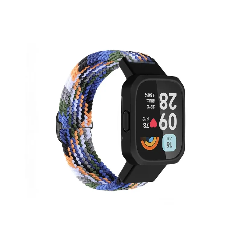 ZHENGGUANG Watch Band Red Beige Compatibility Fabric Material-5