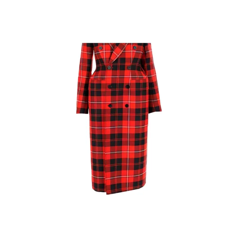Balenciaga Hourglass Coats Women's Red-5