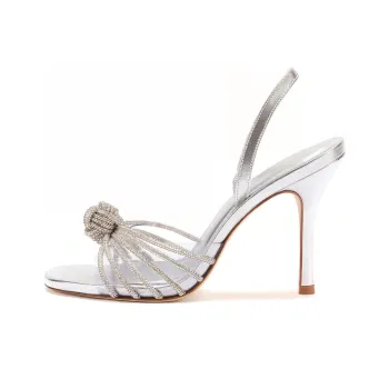 Larroude Valerie Strap Sandals 9.5cm Women's Silver