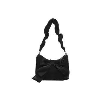 HCXK PU Shoulder Bag Unisex Black/White/Pink