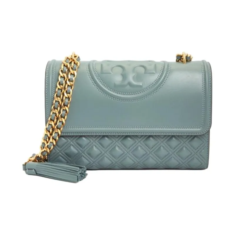 TORY BURCH Sheepskin Shoulder Bag Women's Blue-1