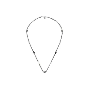 GUCCI Classic Double G Necklace Collection 925 Sterling Silver Necklaces Women's