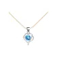 You Live in My Heart Necklace[Box Chain]Blue Zircon