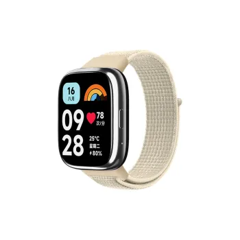 ZHENGGUANG Watch Band Apple Red Beige Compatibility Nylon Material