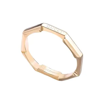 GUCCI 18kt Yellow Gold Link To Love Mirrored Ring