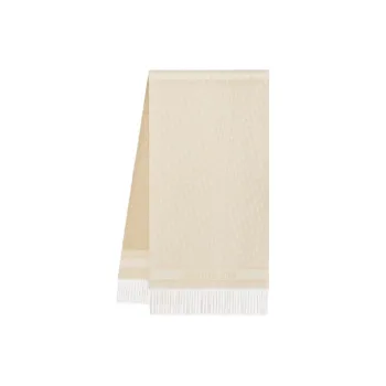 DIOR Viscose Knit Scarves Women's Ecru