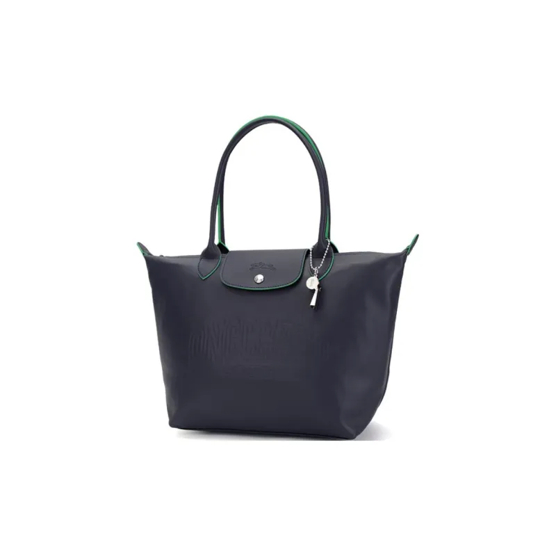 LONGCHAMP Le Pliage Xtra Cow Leather Tote Bag, Shopping Bag, Shoulder Bag, Handbag Medium Size Women's Marine Blue-1