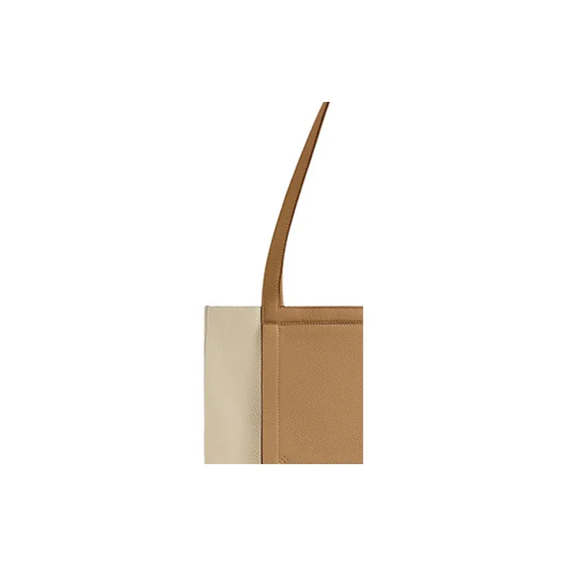 HERMES Cabasellier Cow Leather Tote Bag Shopping Bag Shoulder Bag Handbag Women's Cream White/Tea/Rose Purple-3
