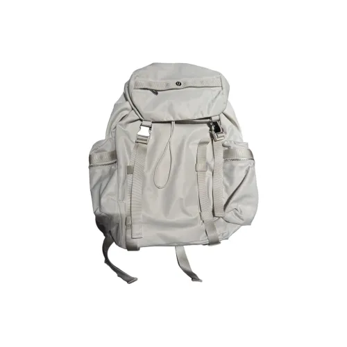 Lululemon Nylon Backpack Regular Unisex Bone Silver