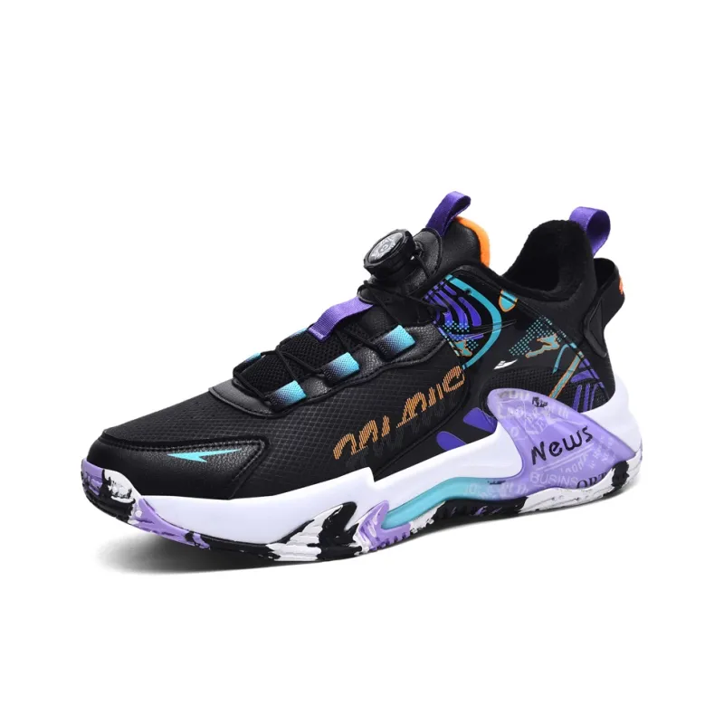 Kuding Cushioned Slip-Resistant Water-Resistant Wear-Resistant Basketball Shoes Men's-0