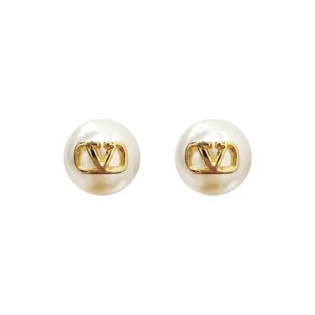 Valentino Pearl Earrings Men's Gold