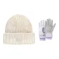 White Hats & Caps+Purple Gloves