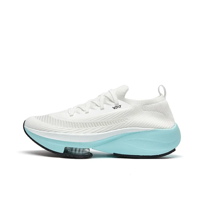 VOIT Cushioning, Slip Resistant, And Abrasion Resistant Low Top Running Shoes Unisex White Blue-0