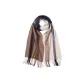 Navy Blue with Brown and White Stripes