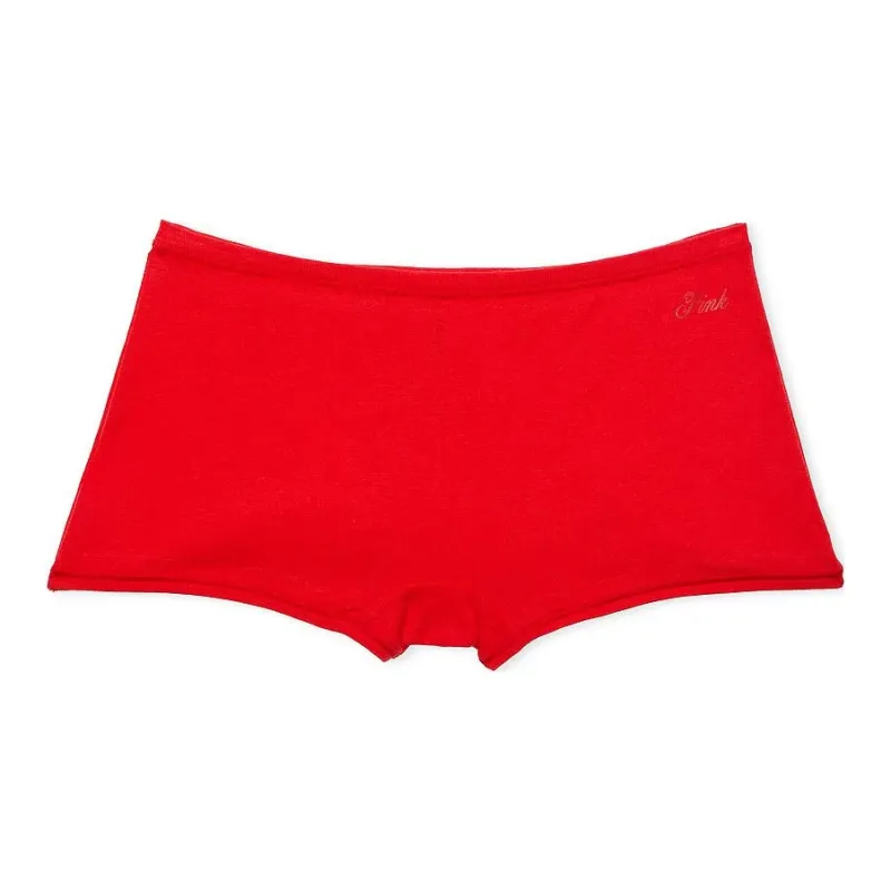Victoria's Secret PINK Cotton Boyshort Panty / Bright Vermillion Underpants Women's 1 Pack Red-0