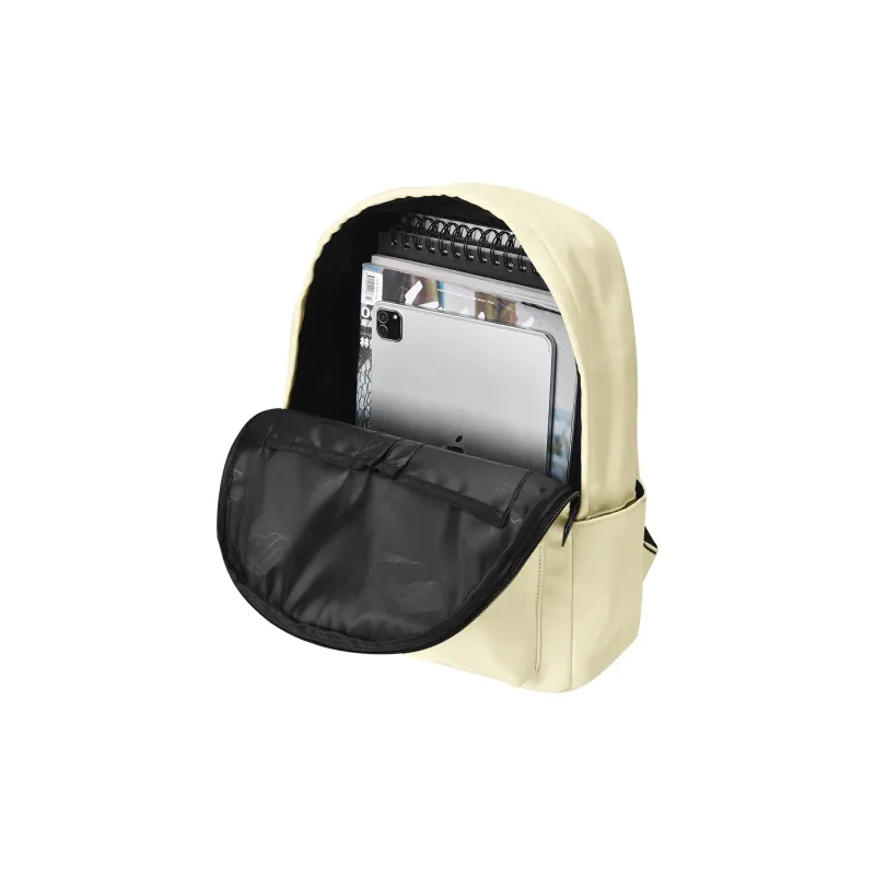 TURN UP Polyester Backpack Regular Unisex Ecru-2