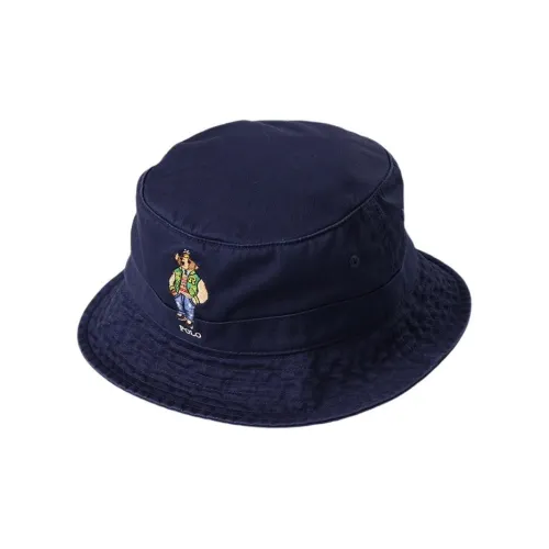 Polo Ralph Lauren Cotton Bucket Hats Unisex Marine Blue