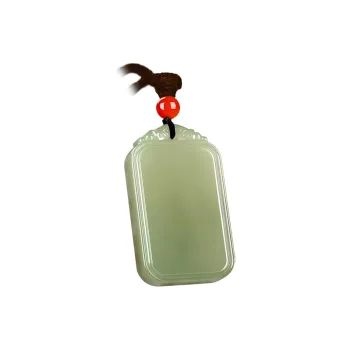 GOLDFISH ALLEY Hetian Jade Necklaces Pale Greenish White Jade Unisex
