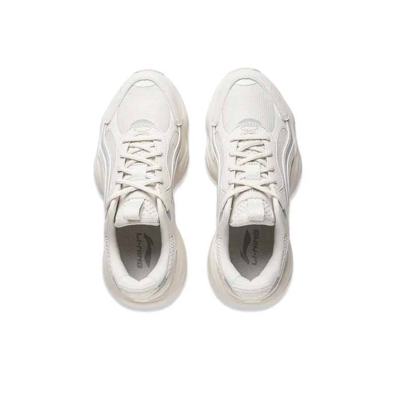 LiNing Honey Cushioning, Wear Resistant Low Top Casual Shoes Women's Gray-3